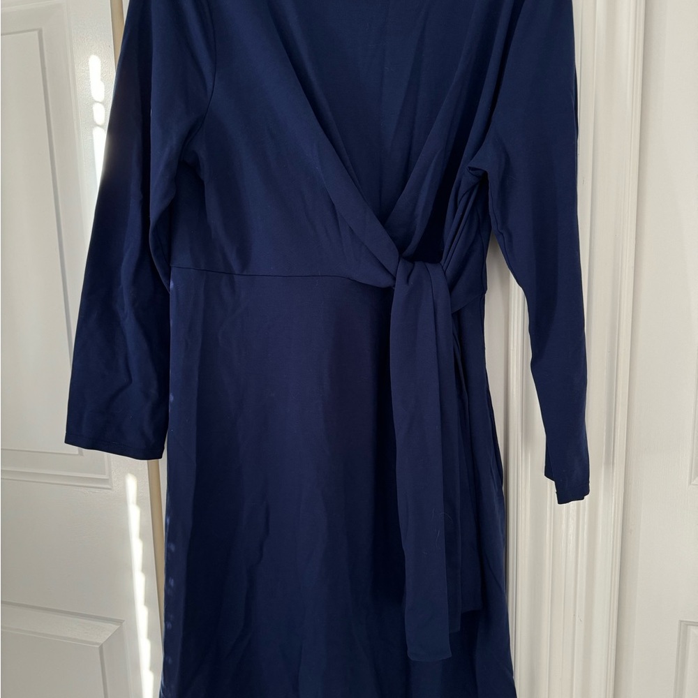 J. Crew Dark Royal Blue Dress with wrap tie